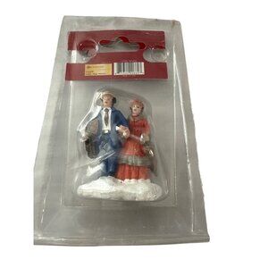 Crosslight Walking Couple Christmas Holliday Village Accessory Decor Collectible